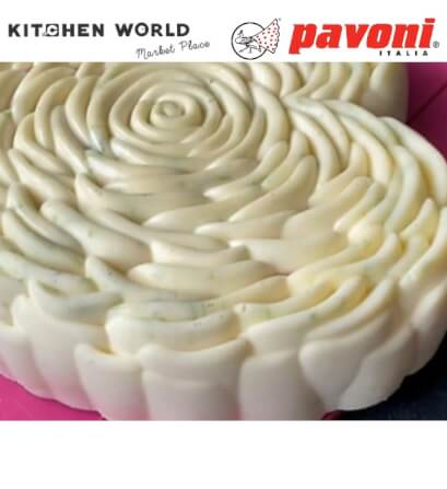 พิมพ์อบเค้กซิลิโคนหัวใจกุหลาบ PAVONI BW1085-086 ขนาด 1,000 มล. สีดำ_6